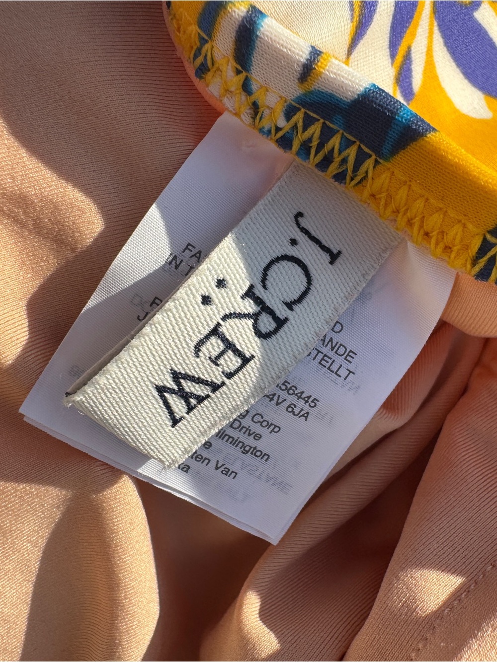 J. Crew Yellow Floral Swimsuit with Blue Accents - Picture 2 of 7